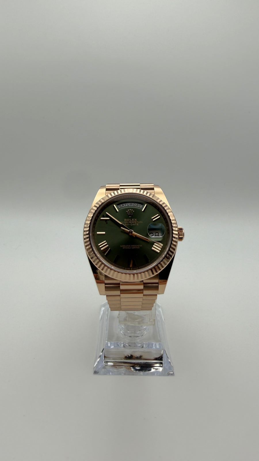 Rolex Day-Date 40 228235 Olive Dial | 2019 | Full Set