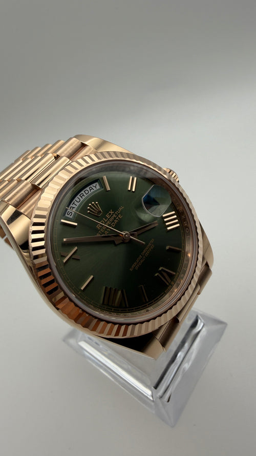 Rolex Day-Date 40 228235 Olive Dial | 2019 | Full Set