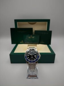Rolex GMT Master 2 Batgirl
Baujahr: 23.03.2023
Referenz: 126710BLNR
Lieferumfang: Box + Papiere
Zustand: Gut
Preis: 15.490€