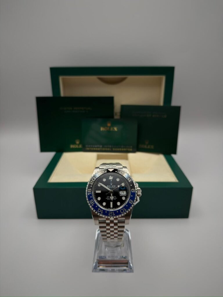 Rolex GMT Master 2 Batgirl
Baujahr: 23.03.2023
Referenz: 126710BLNR
Lieferumfang: Box + Papiere
Zustand: Gut
Preis: 15.490€