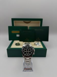 Rolex Daytona Black Dial
Baujahr: 28.05.2018
Referenz: 116500LN
Lieferumfang: Box + Papiere + Erstkaufrechnung
Zustand: Leichte Gebrauchsspuren
Preis: 23.490€